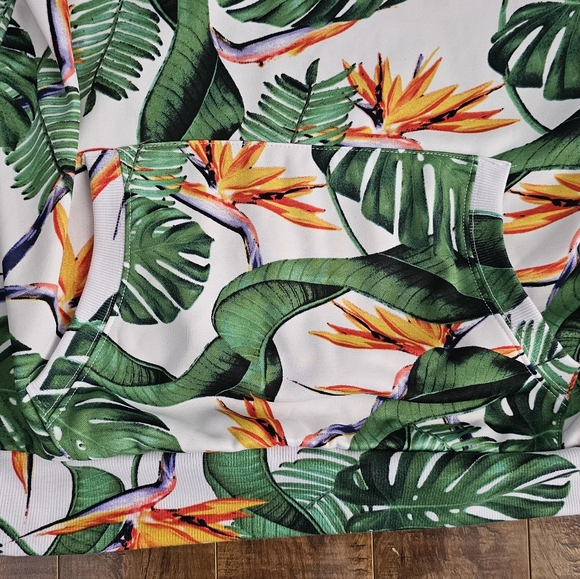 Rocawear Hawaiian Floral Hoodie Mens XL Kangaroo Pocket - Picture 5 of 15